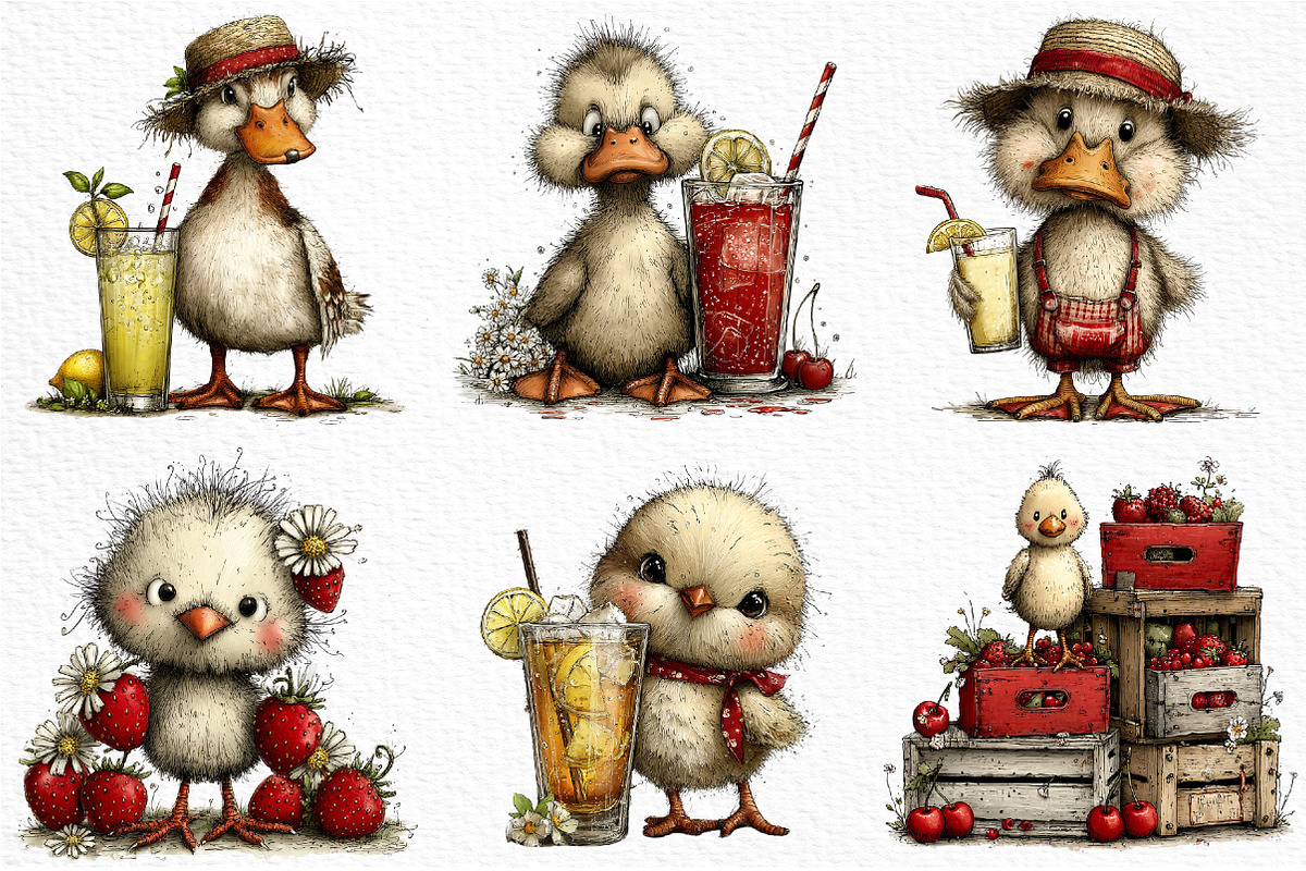 Whimsical Summer Animals Clipart, an Illustration by Craft Nest (Photo 4 of 11)