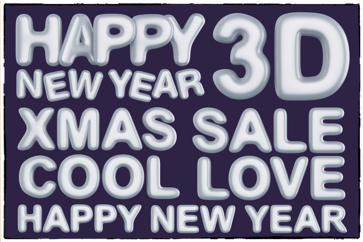 New Year 3D PNG Items Pack, an Object Graphic by pixaroma (Photo 13 of 22)