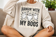 Stripes Funny Hanging Ghosts PNG, a Seasonal Illustration by Libby Wishes (Thumbnail 2 of 4)