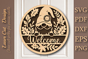 Welcome Gnome Sign SVG, a Work Illustration by Digital Artistic99 (Thumbnail 1 of 4)