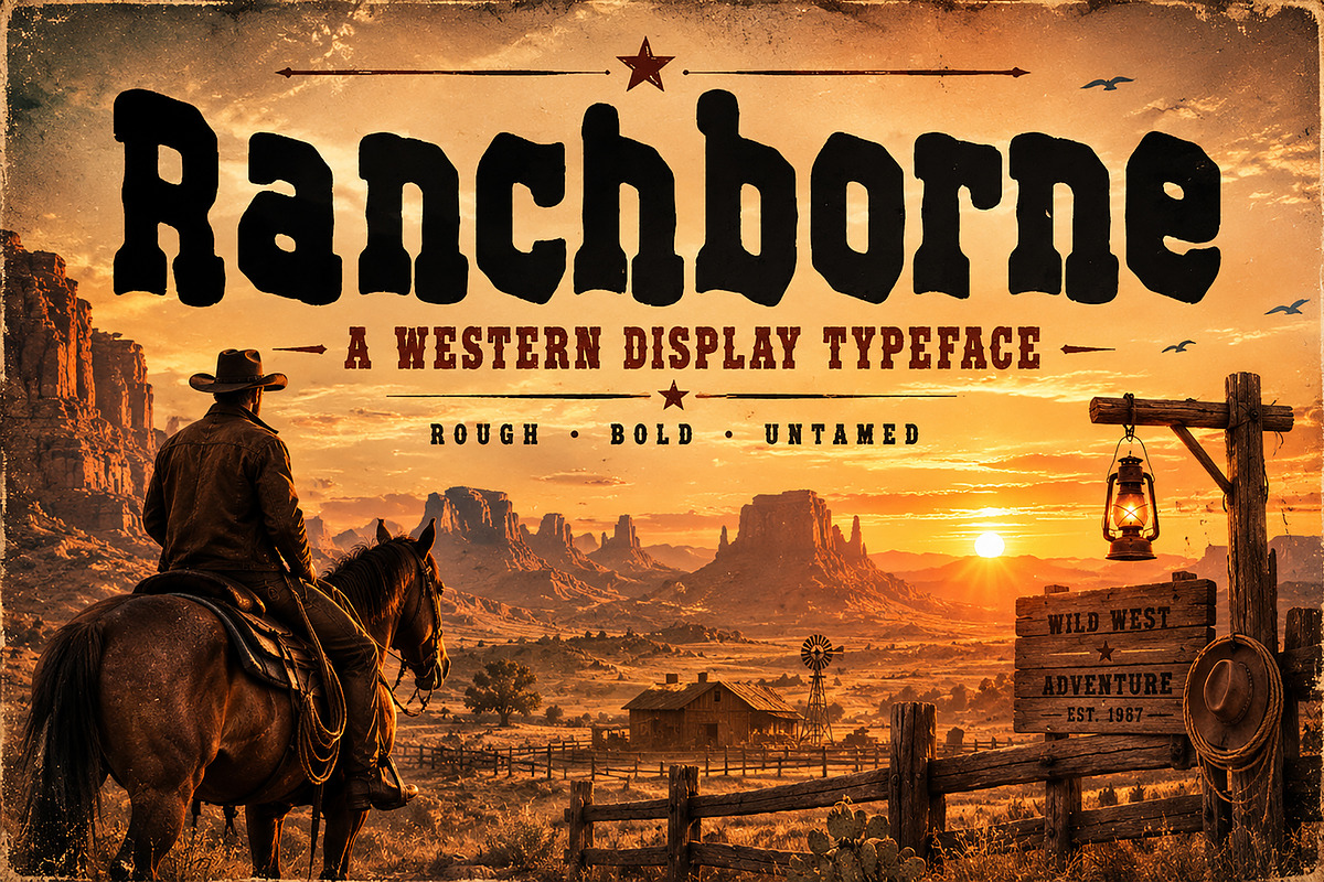 Ranchborne, a Script Font by Wow Magic (Photo 5 of 5)