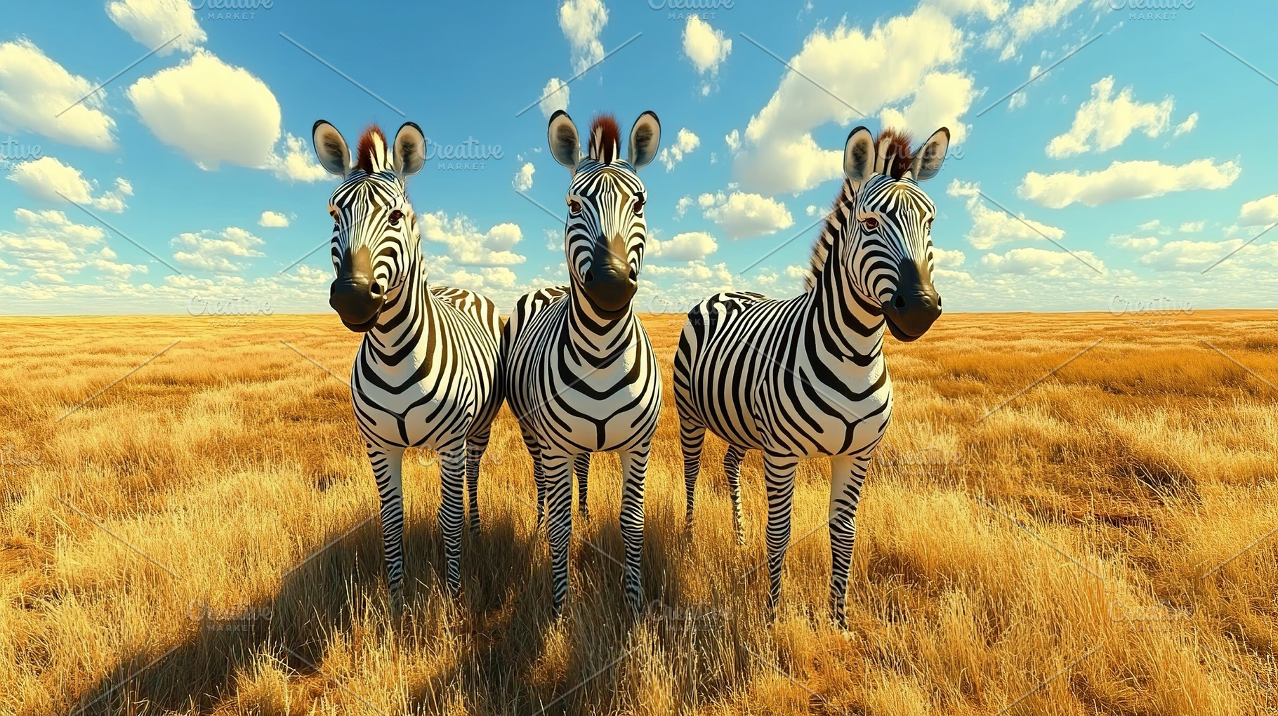 African zebras in wildlife, an Animal Photo by AlyaAnd