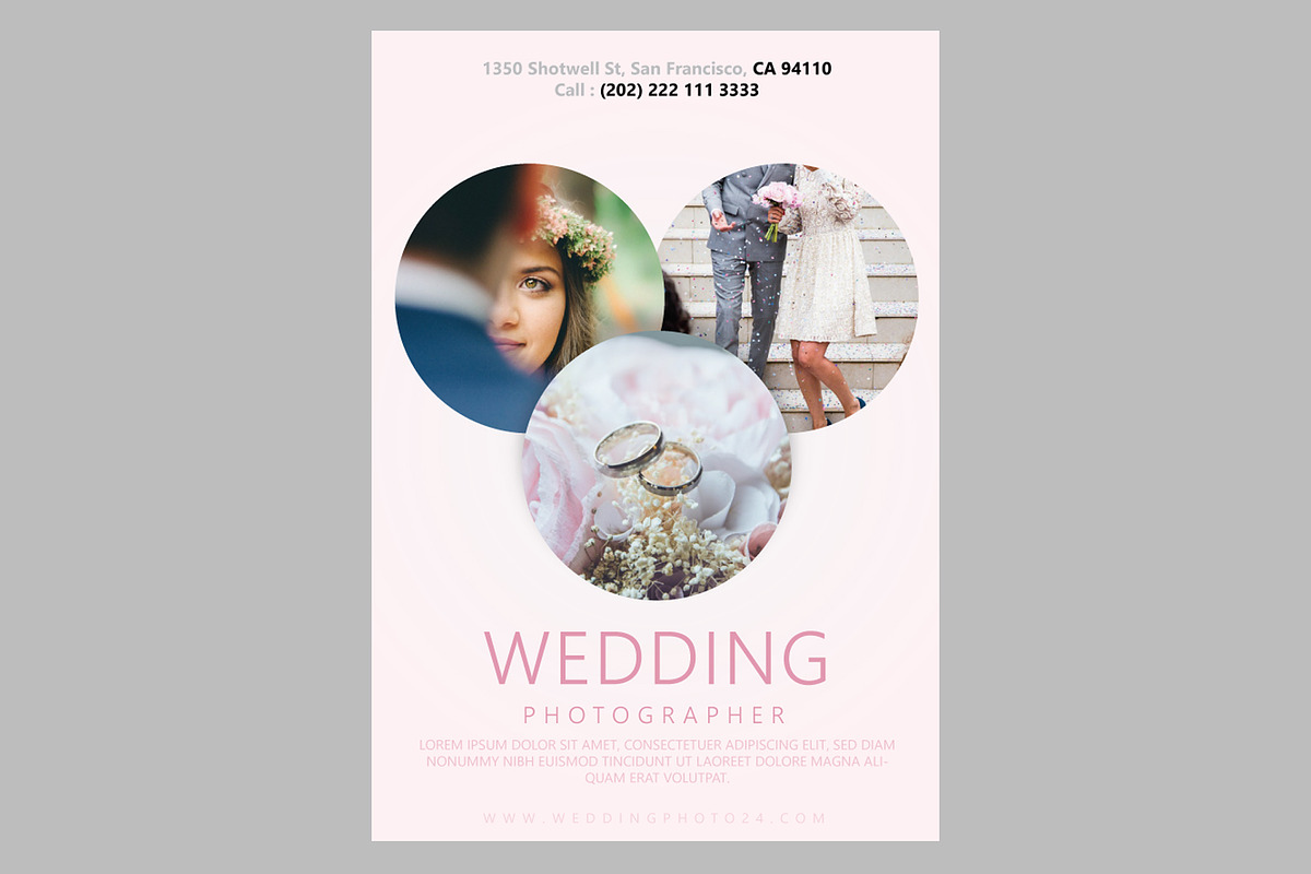Wedding Photographer Flyer, a Flyer Template by PenciGraphics (Photo 2 of 2)