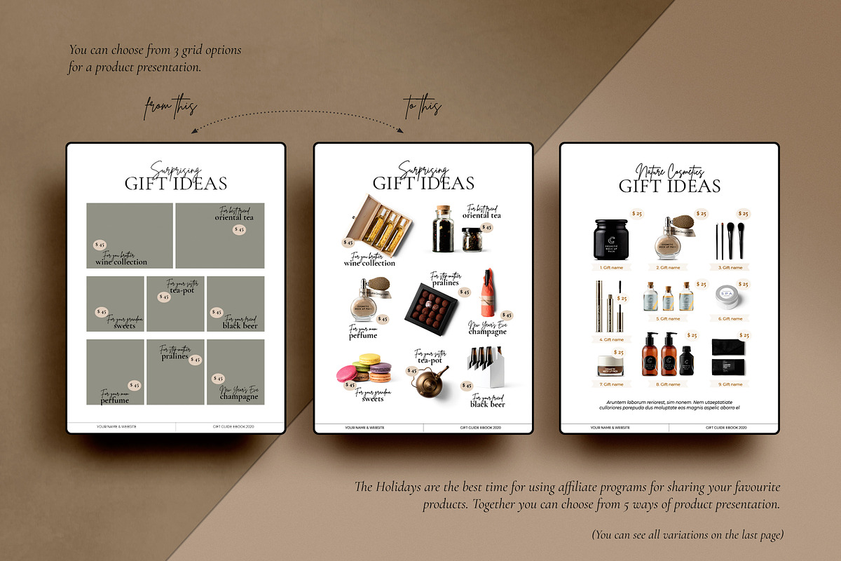 Holiday Gift Guide / CANVA, InDesign, a Magazine Template by Mirazz