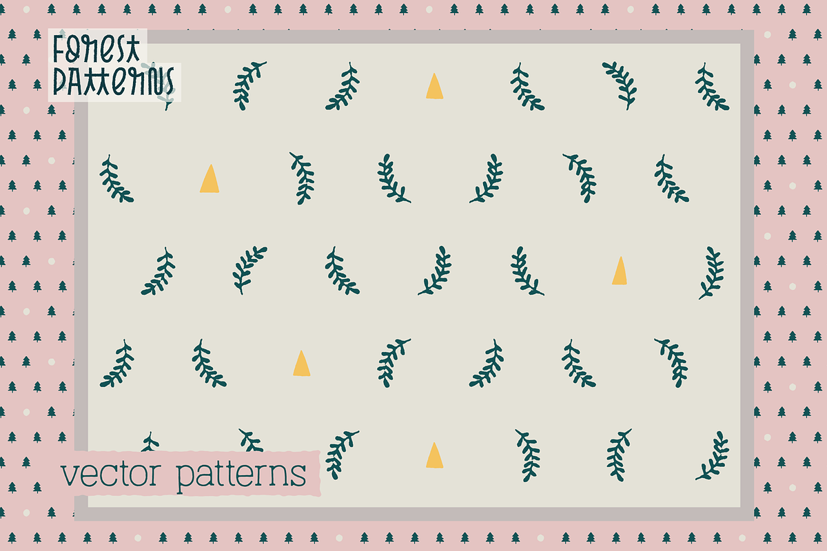 Forest Patterns #1, a Pattern Graphic by Antipixel Type Studio