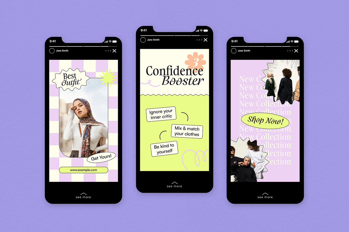 Y2K Fashion Sale Instagram Pack, a Social Media Template by graphicook (Photo 6 of 6)