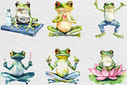 YOGA Frog Sublimation Clipart, an Illustration by Black Bird Studio (Thumbnail 6 of 6)
