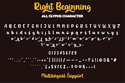 Right Beginning, a Script Font by twinstd (Thumbnail 10 of 11)