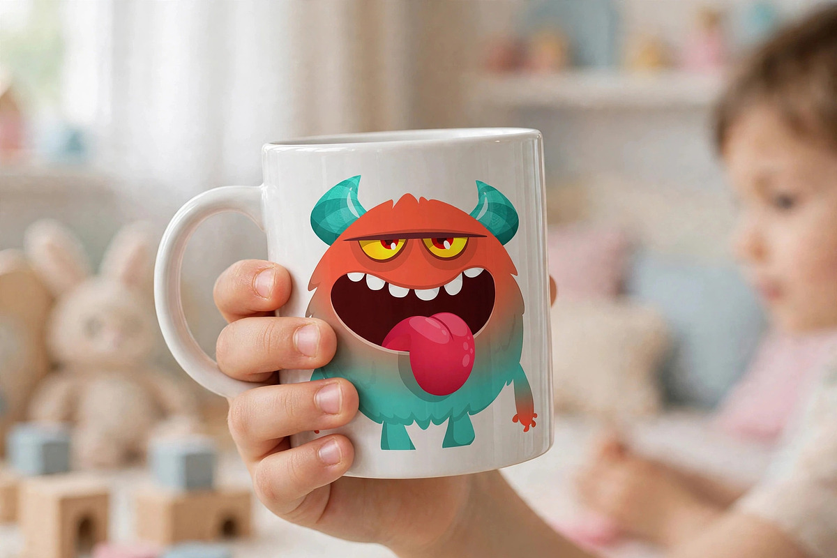 Donut Creatures- 6 Cute Monsters, a Decorative Illustration by D R A W K M A N (Photo 5 of 9)