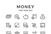 Set line icons of money | Outline Icons ~ Creative Market