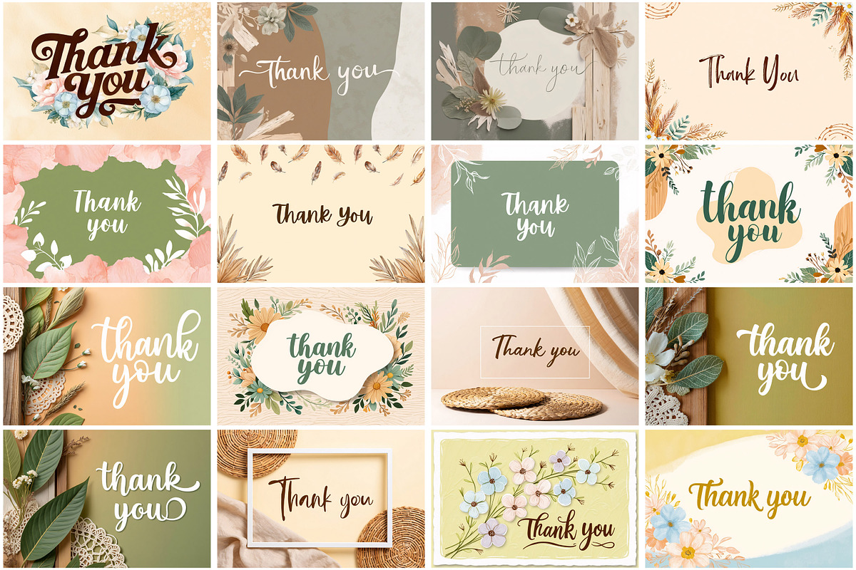 Thank You Card Bundle, a Card Template by Forhadx5 (Photo 6 of 8)