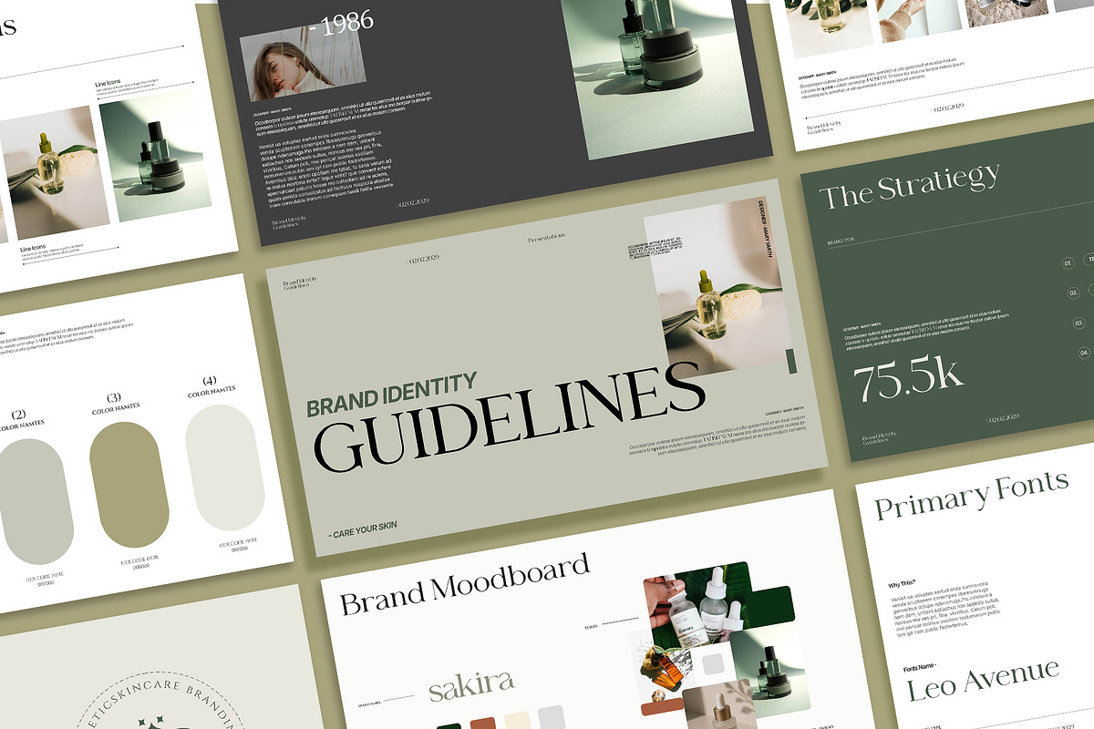 Sakira — Skin Care Brand Guideline, a Branding & Logo Template by Templeste (Photo 2 of 5)