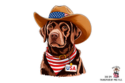 Patriotic Labrador PNG Bundle, a Graphic by Clipart Bloom (Thumbnail 4 of 11)