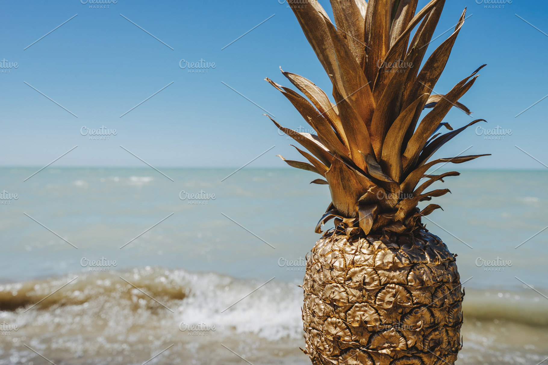 Golden pineapple featuring beach, pineapple, and pinery, a Food & Drink Photo by Pineapple Shop