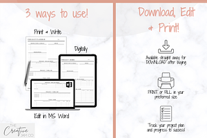 Editable Project Planner BUNDLE!