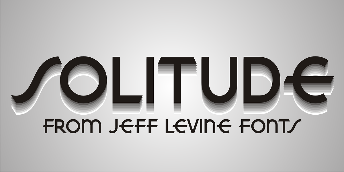 Solitude JNL, a Sans Serif Font by Jeff Levine Fonts