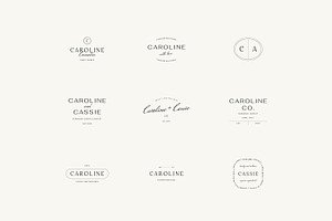 Caroline Minimal Logo Kit Ai,Eps,Psd