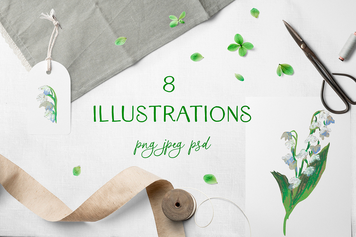 Lily of the valley Clipart, a Decorative Illustration by Lucyinyourheart (Photo 1 of 4)