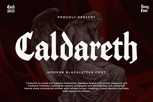 Caldareth - Modern Blackletter Font, a Blackletter Font by overlaytemplates