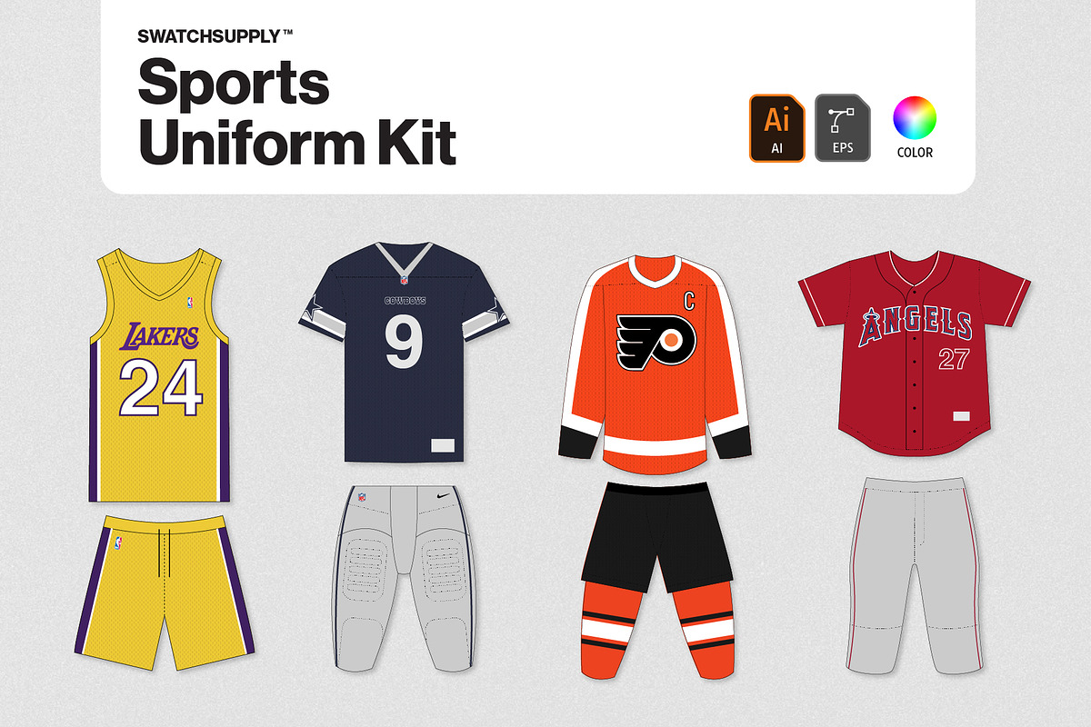 Sports Uniform Jersey Template, a Product Mockup by Swatch Supply (Photo 1 of 8)