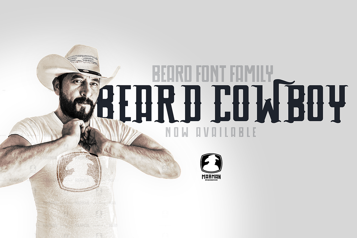 BEARD COWBOY, a Slab Serif Font by M#RM#N (Photo 1 of 5)