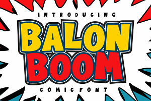 Balon Boom - Comic Font, a Serif Font by Fourteen Letter
