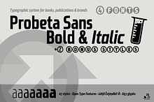Probeta Sans Bold & Italic -4 fonts