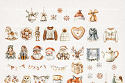 Brown Christmas Clipart 72 PNG, a Seasonal Illustration by EleSArtDesign (Thumbnail 4 of 6)