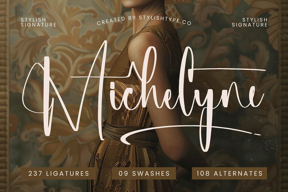 Michelyne Stylish Signature Font, a Script Font by stylishtype.co (Photo 1 of 20)
