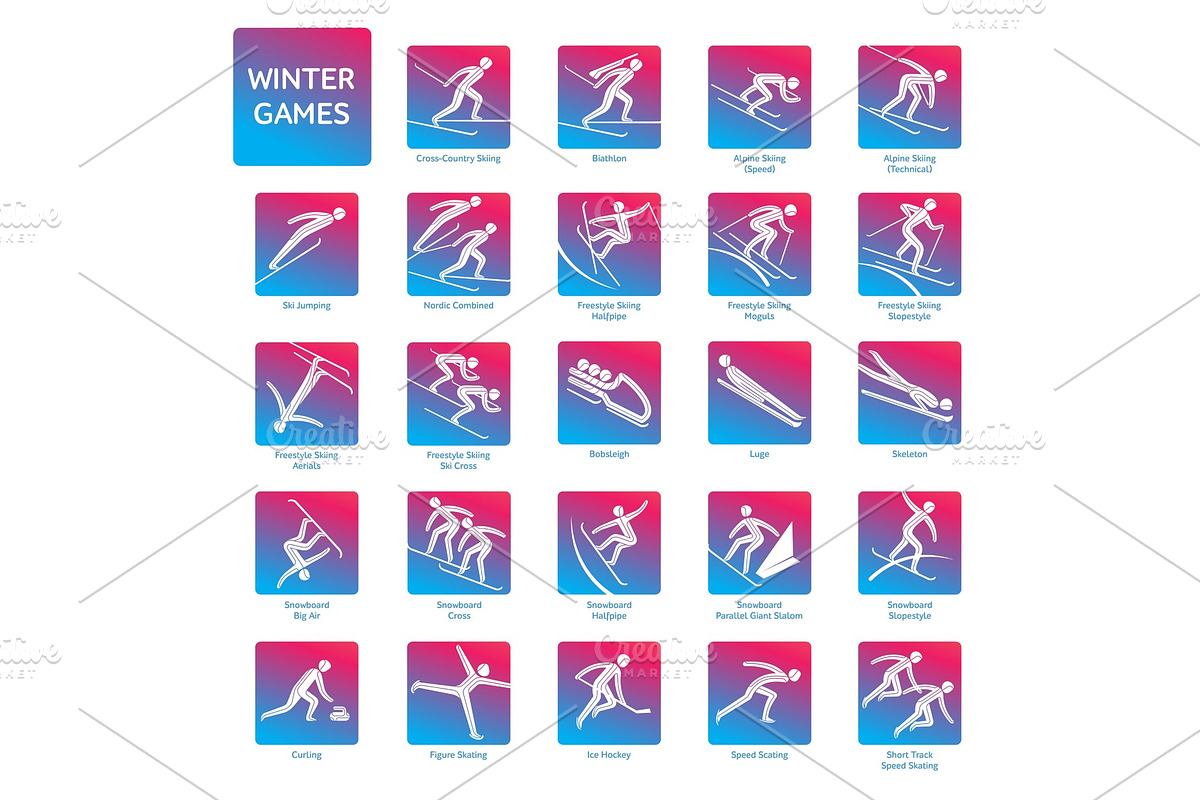 Olympic winter games icon, a Person Illustration by Handy Trendy