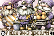 Whimsical Summer Gnome Clipart, a Person Illustration by SVGArt (Thumbnail 1 of 3)