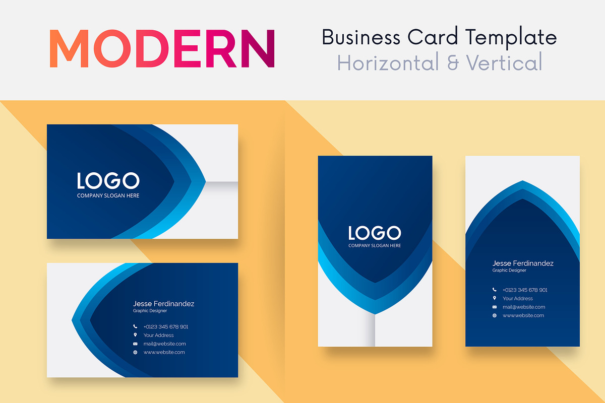 Modern 50 Business cards Bundle, a Business Card Template by M6 Gallery (Photo 37 of 52)