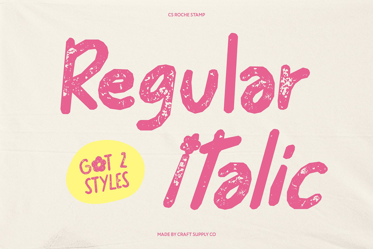 CS Roche Stamp, a Handwritten Font by Craft Supply Co. (Photo 3 of 8)