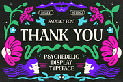Snovacy - Psychedelic Display Font, a Sans Serif Font by Drizy (Thumbnail 10 of 10)