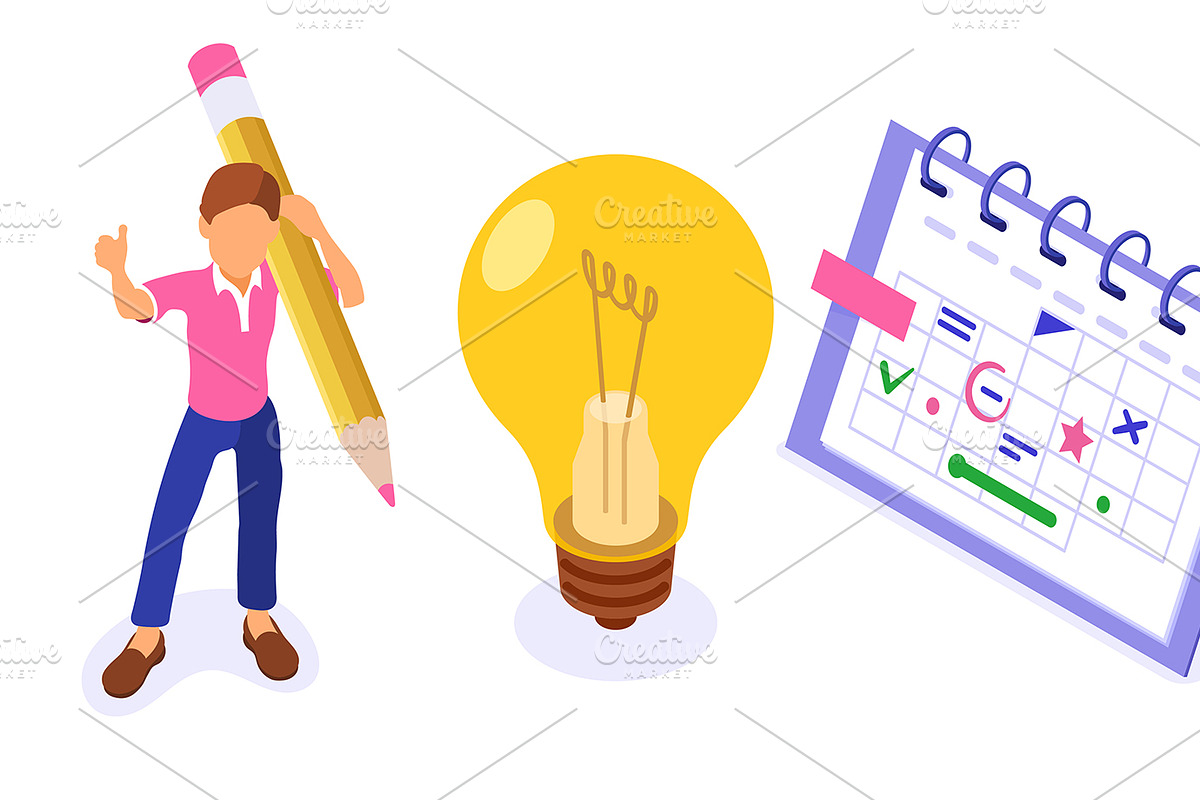 Planning Schedule or Time Management, an Education Illustration by TAlex (Photo 4 of 6)