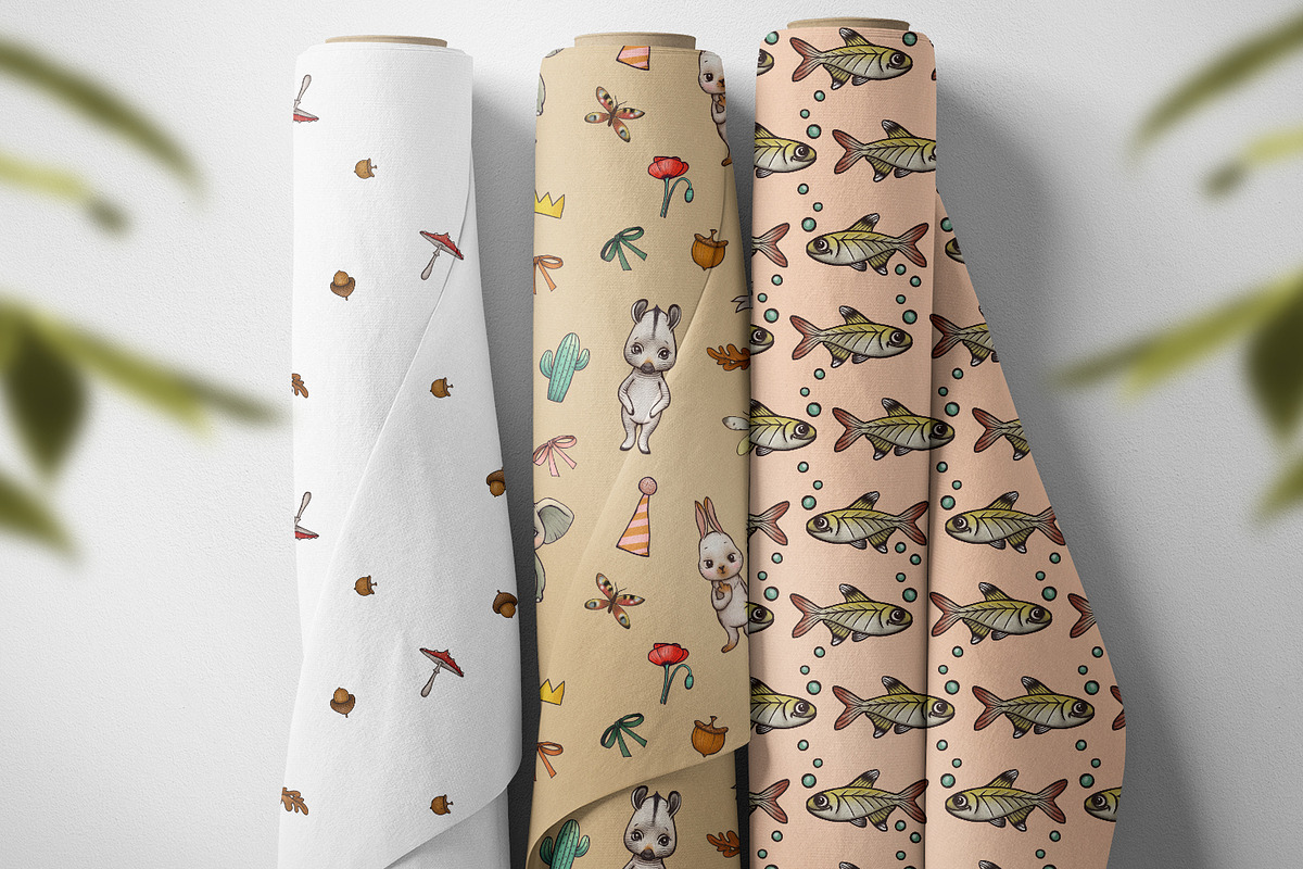 SEAMLESS PATTERNS  PRINTS  CLIPART, an Animal Illustration by TanyaSchuka (Photo 12 of 21)