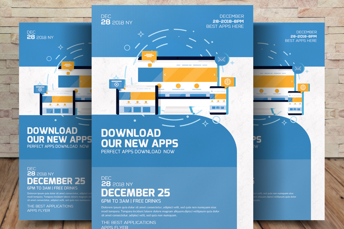 Apps Flyer, a Flyer Template by graphicforest
