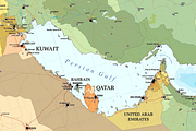 Map of South Asia and Near East, an Education Illustration by Cartorical (Thumbnail 7 of 9)
