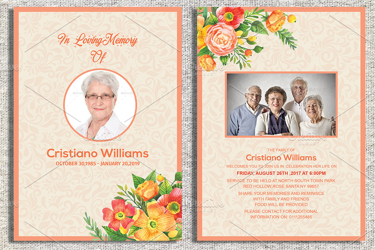 Funeral Announcement or Invitation, an Invitation Template by Madhabi Studio