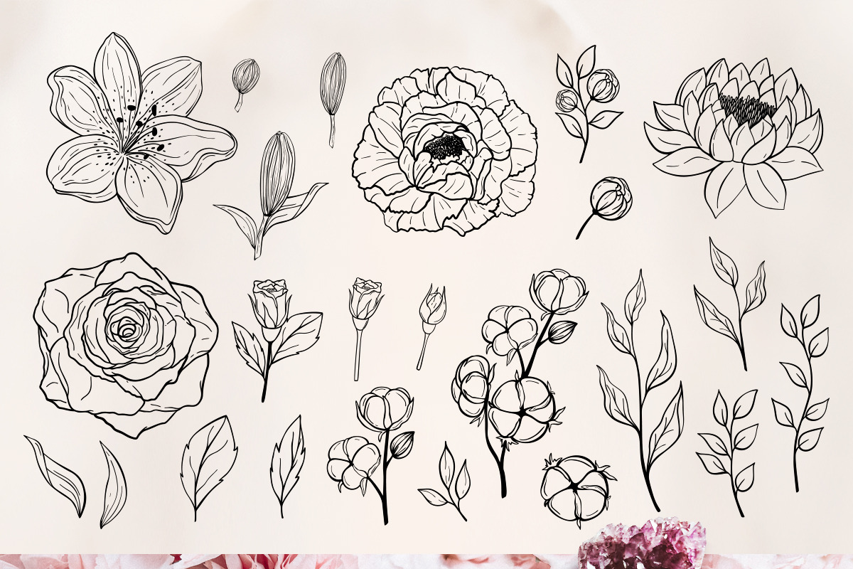 Abstract Women. Flowers. Hearts., a Texture Illustration by Diana Kovach (Photo 5 of 11)