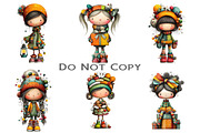 Quirky Christmas Cute Girl Clipart, an Illustration by Craft Nest (Thumbnail 6 of 8)