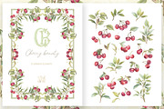 Vintage Cherry Crest Watercolor Set, a Decorative Illustration by WonderWonder (Thumbnail 13 of 21)