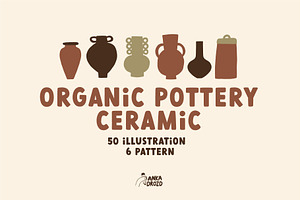 Organic Pottery Ceramic, an Object Illustration by AnkaDrozd
