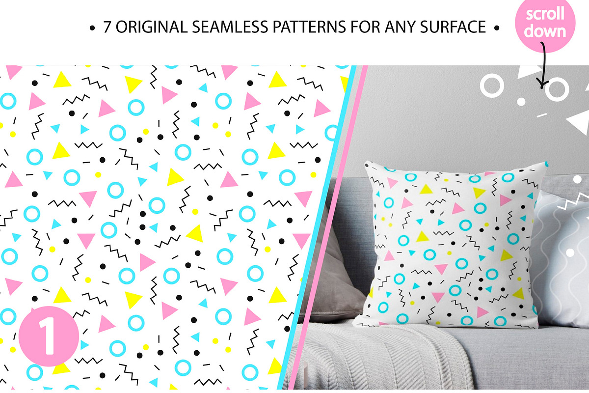 MEMPHIS STYLE:templates and patterns, a Pattern Graphic by Fresh-shop (Photo 3 of 3)