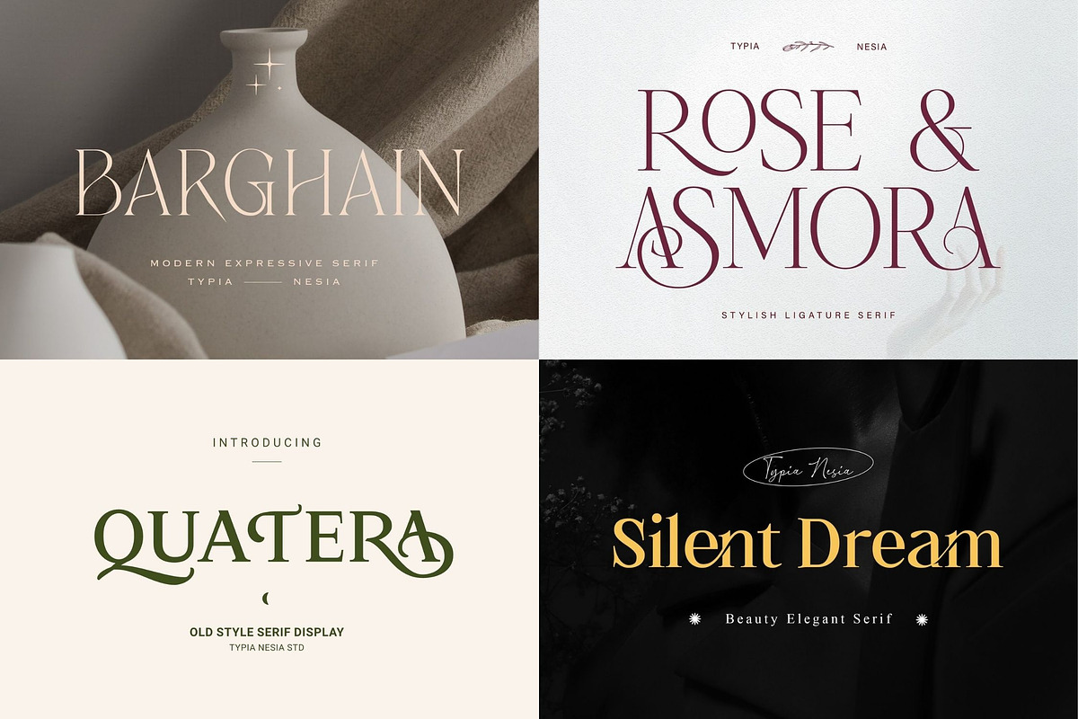 Elegant Ligature Font Bundle