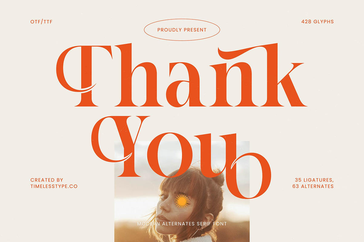 Female Halzita Modern Alternate Font, a Serif Font by timelesstype.co (Photo 20 of 20)