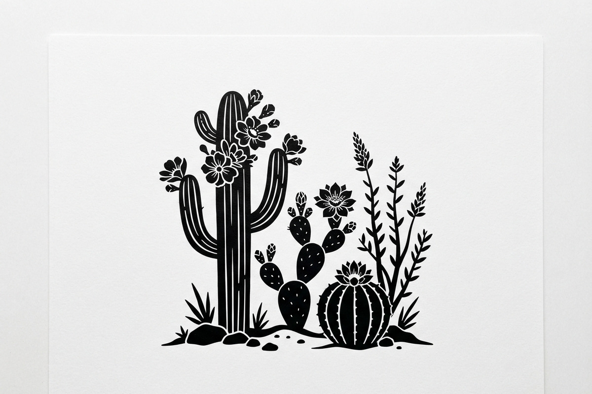 60 Desert Cactus Floral Silhouette, a Seasonal Illustration by Amazin_art (Photo 4 of 34)