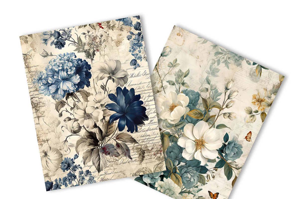 Decorative Junk Journal Paper Pack, a Background Graphic by BusyDaydesign
