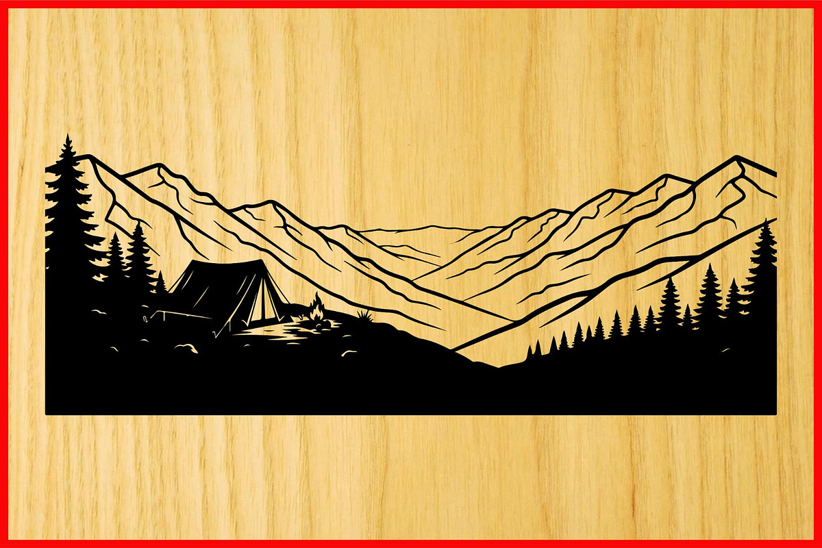 Mountain Landscape Silhouette Puzzle, a Seasonal Illustration by Designer_Momina (Photo 5 of 10)