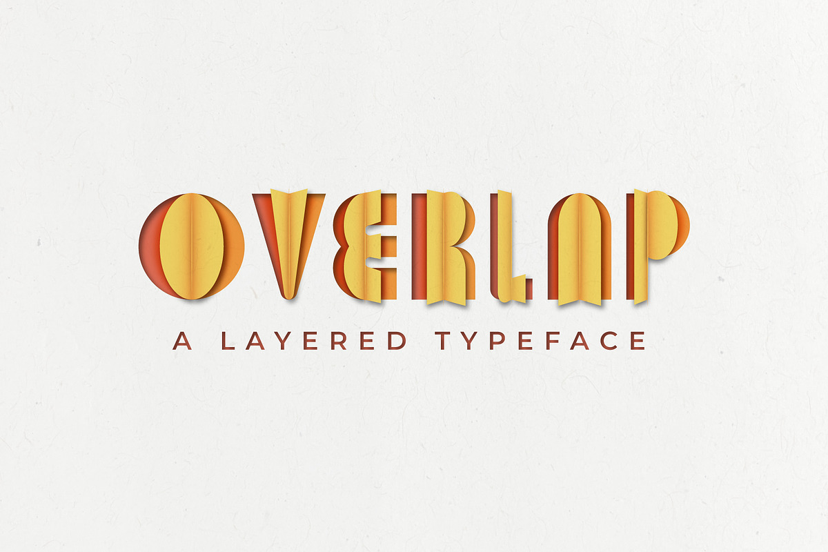 Overlap Font, a Font by Full Circle Design Studio (Photo 1 of 2)